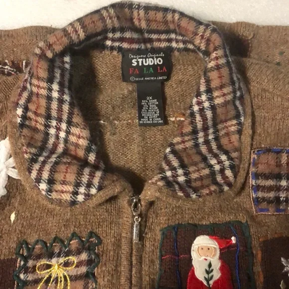 Vintage Designs Originals Studio Christmas Sweater- size-2x - Picture 3 of 16